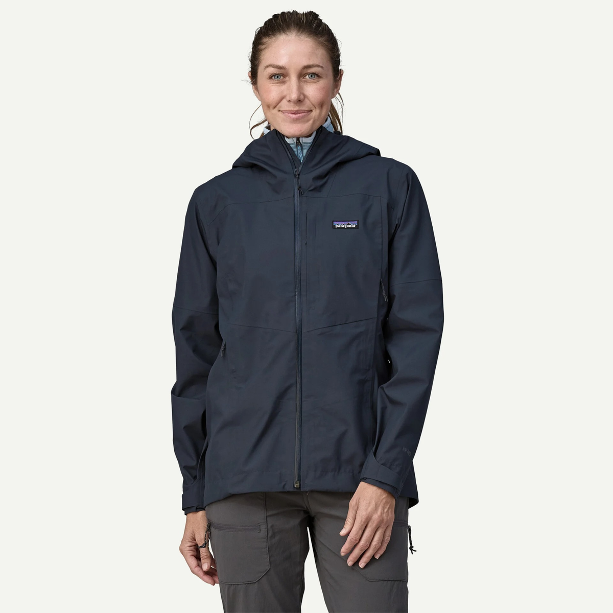 Patagonia Womens Boulder Fork Rain Jacket-Smolder Blue