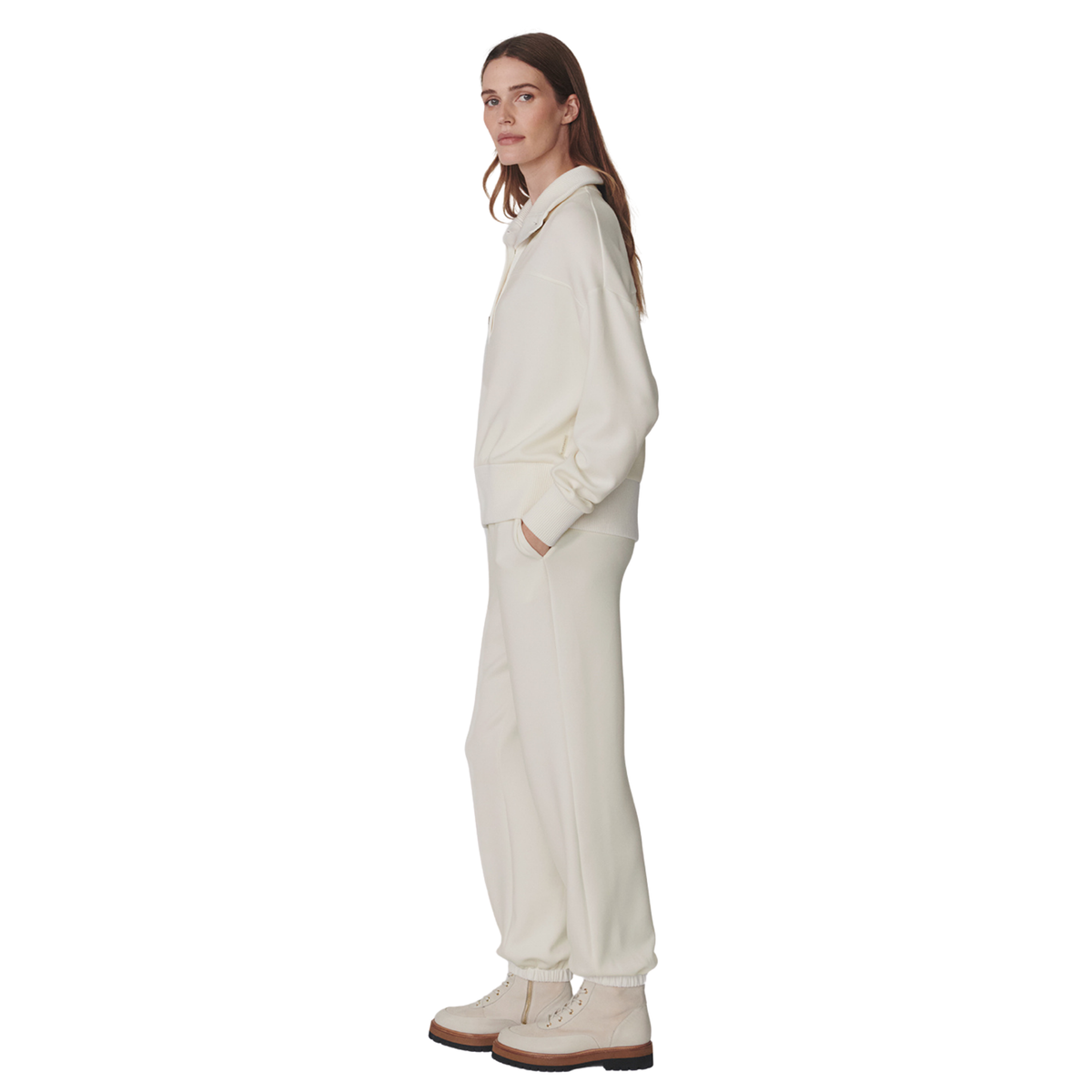 Varley Womens Bronya Button Placket Sweat-Pristine