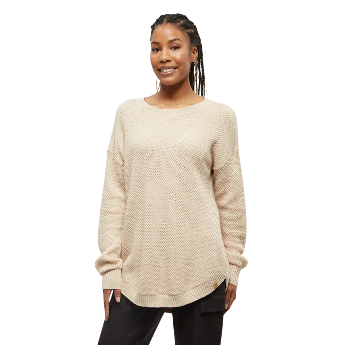 Tentree Womens Broughton Sweater-5581_Warm Oak Heather
