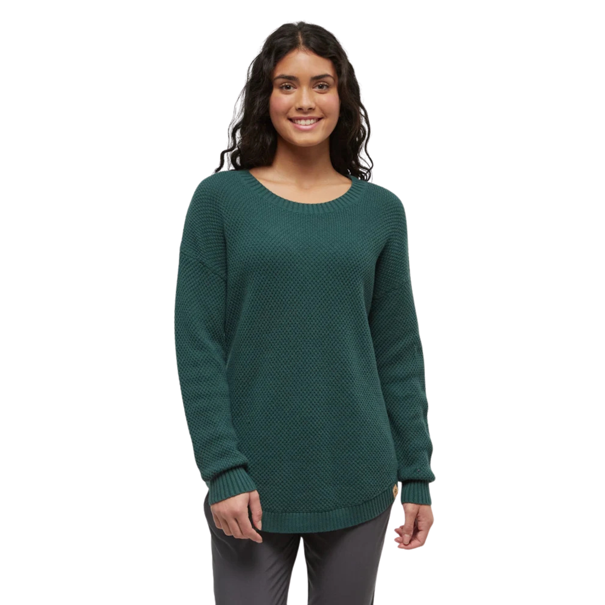 Tentree Womens Broughton Sweater-5591_Forest Pine Heather