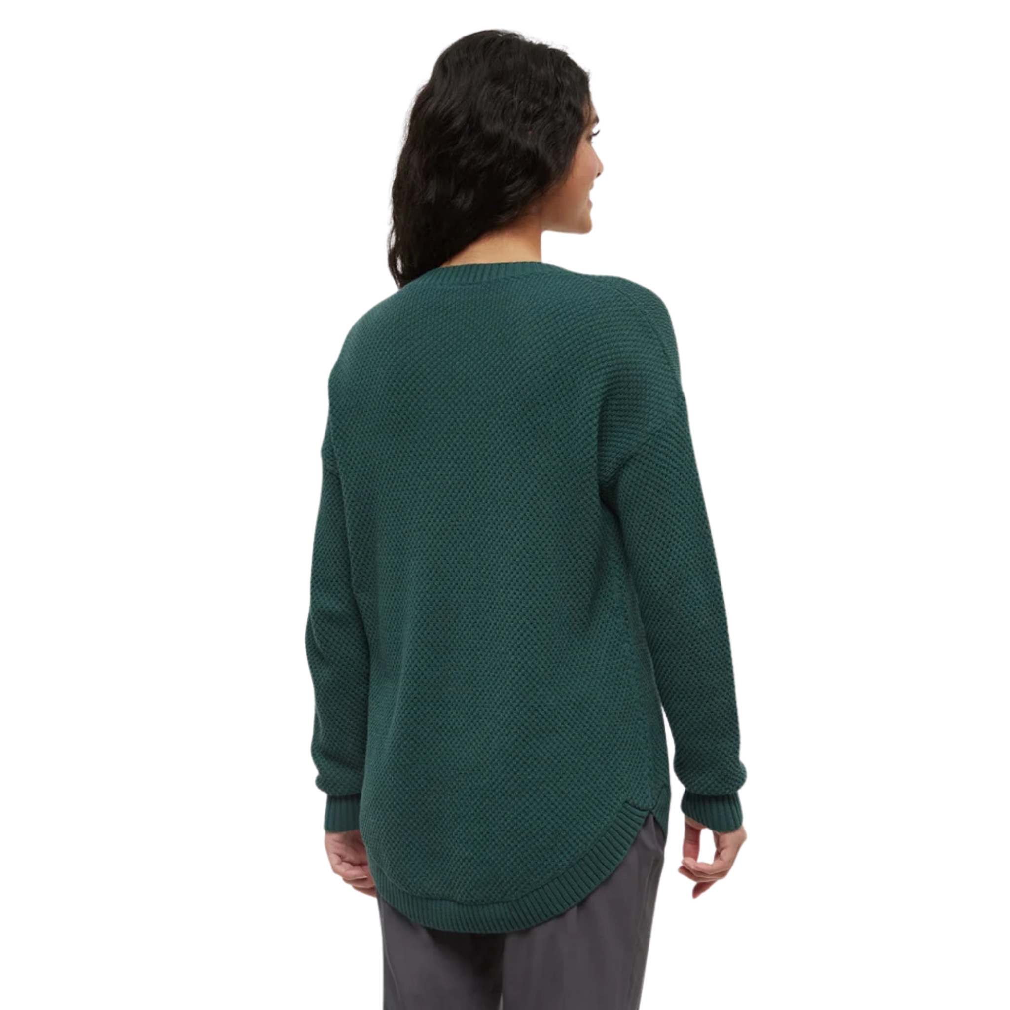 Tentree Womens Broughton Sweater-5591_Forest Pine Heather
