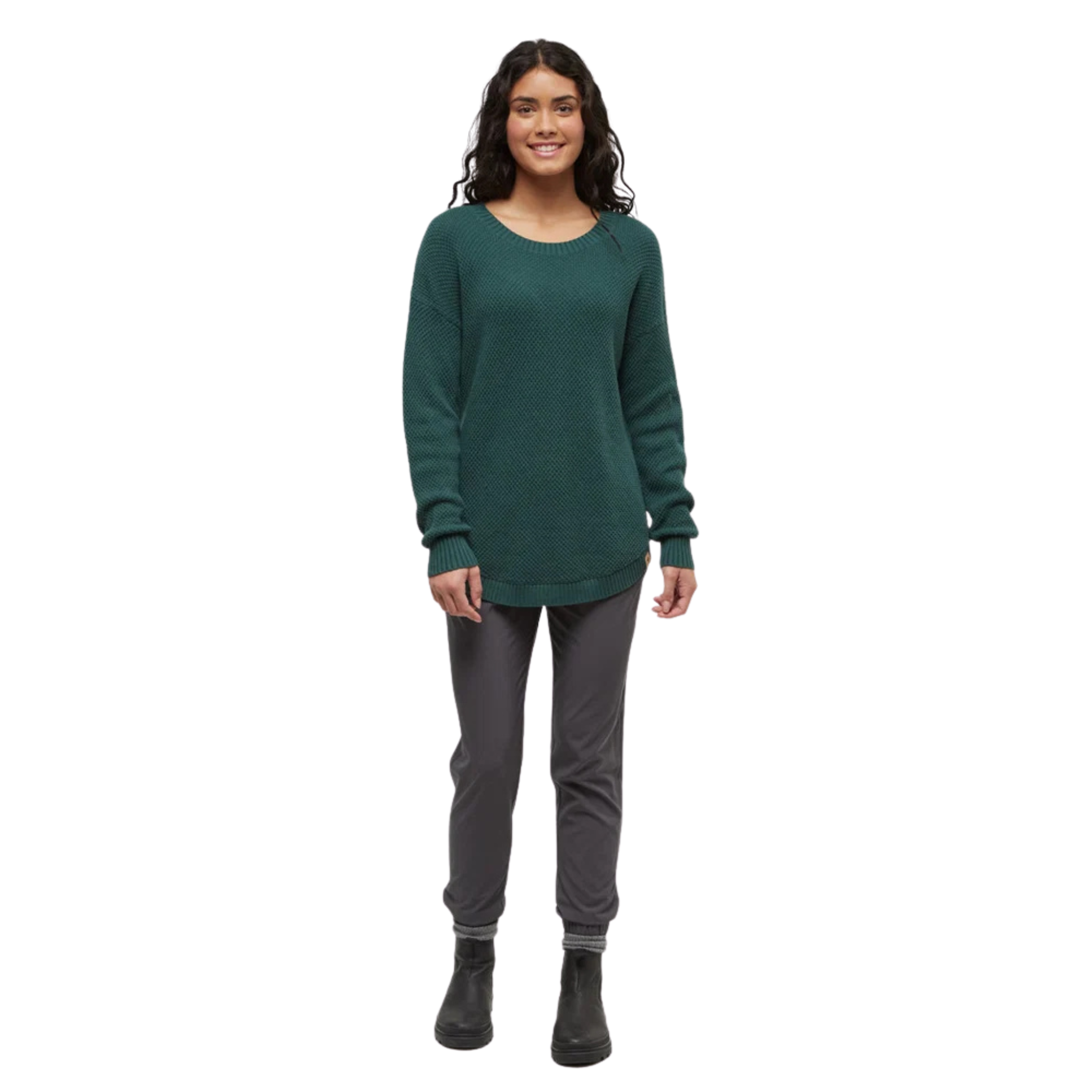 Tentree Womens Broughton Sweater-5591_Forest Pine Heather