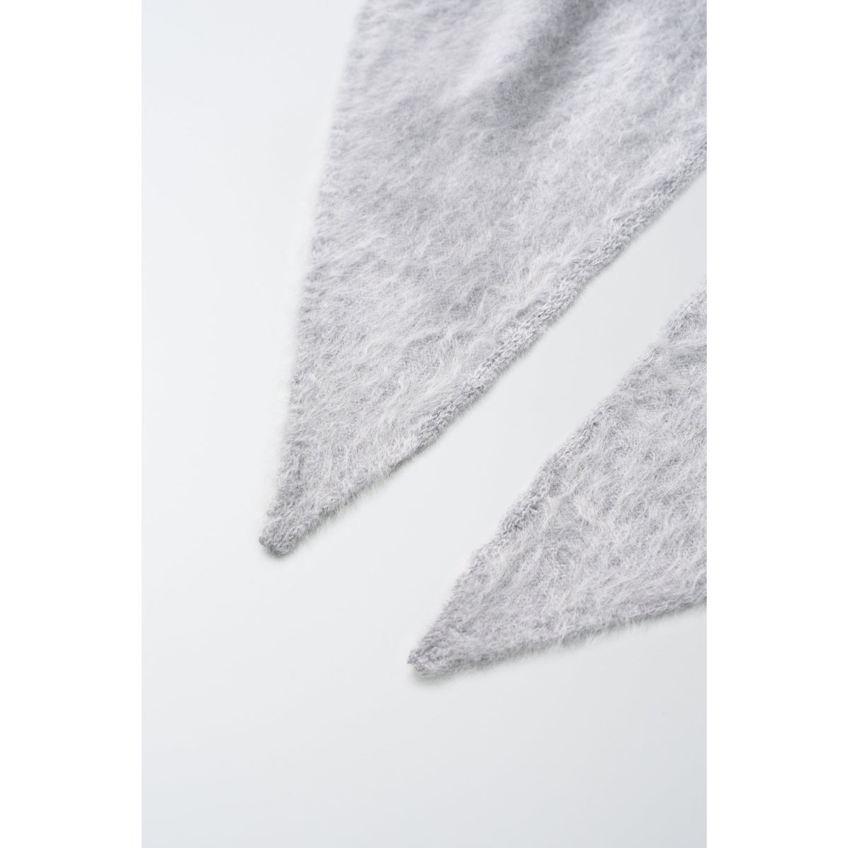 Pure Cashmere Womens Brushed Triangle Scarf M - Grey Pearl