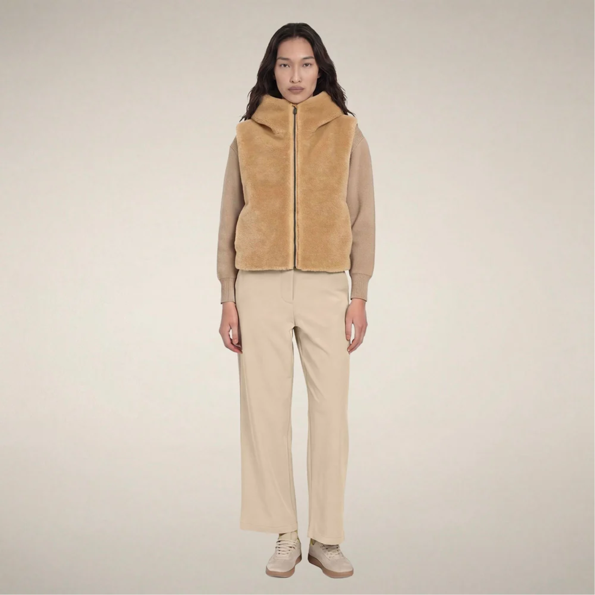 Save The Duck Womens Cassandra Jacket YOGI23- Stone Beige 
