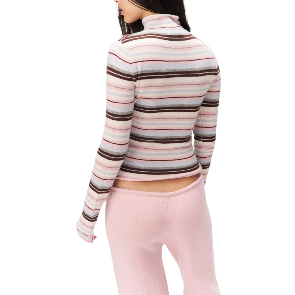 Guizio Womens Chloe Sweater-Pink Multi Stripe