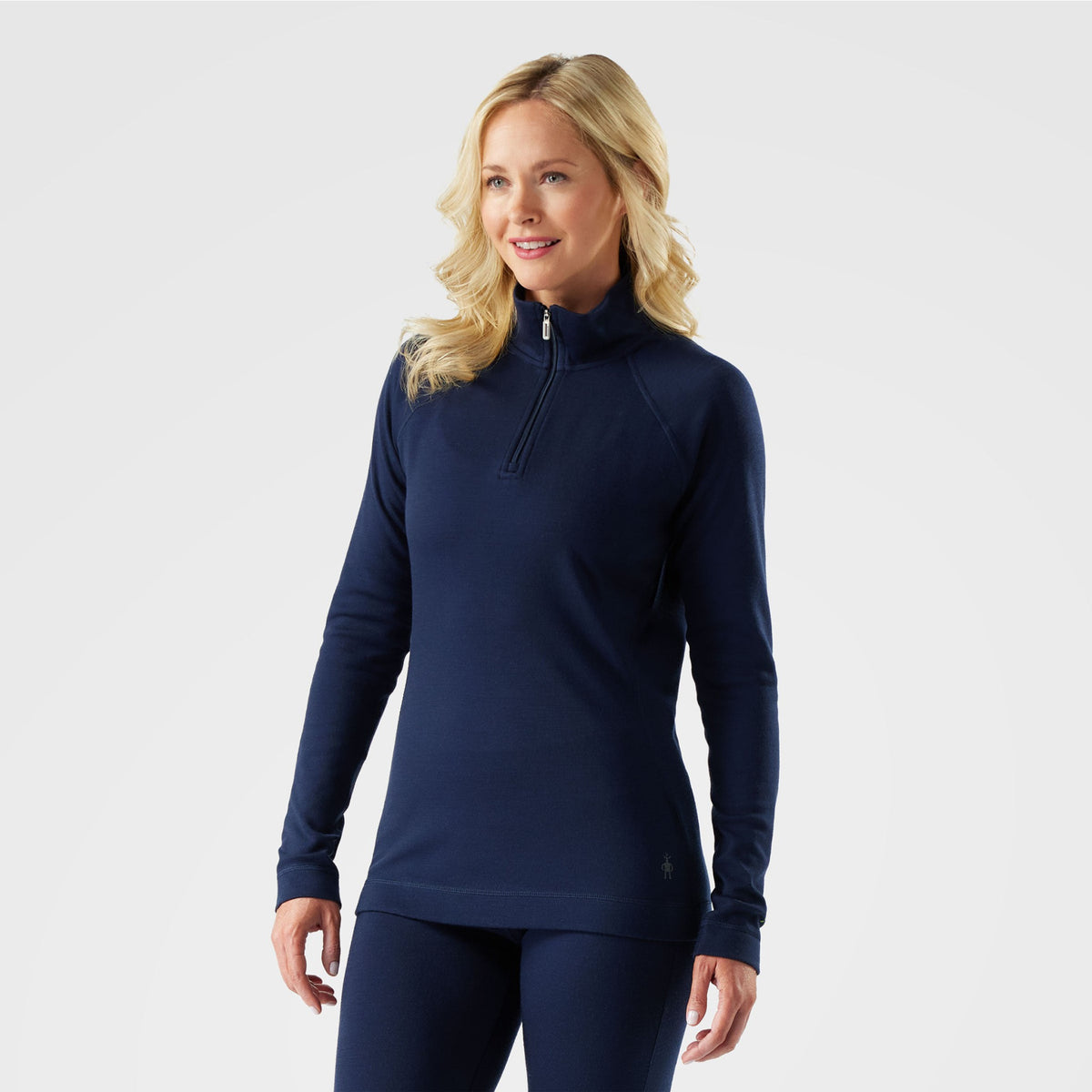 Smartwool Womens Classic Thermal Merino Base Layer 1/4 Zip - Deep Navy