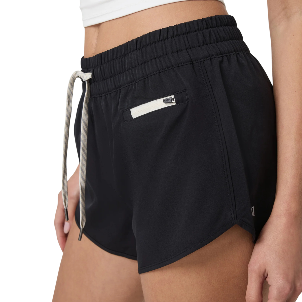 Vuori Womens Clementine 2.0 Short_Black