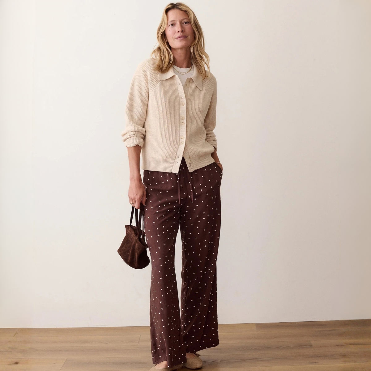 Marine Layer Womens Collared Robin Update in Oatmeal-Oatmeal