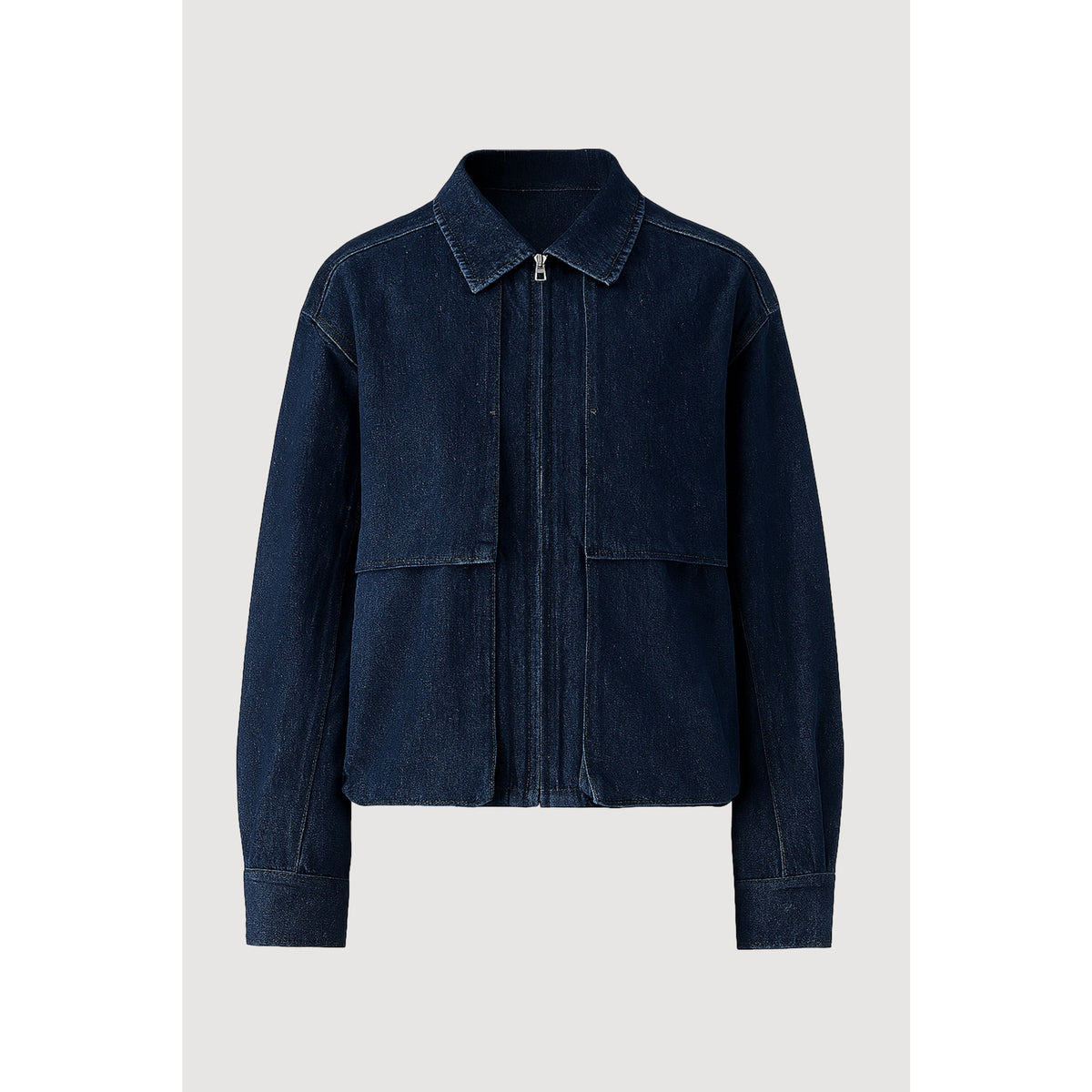 Modern Citizen Womens Cooper Denim Bomber Jacket - Indigo