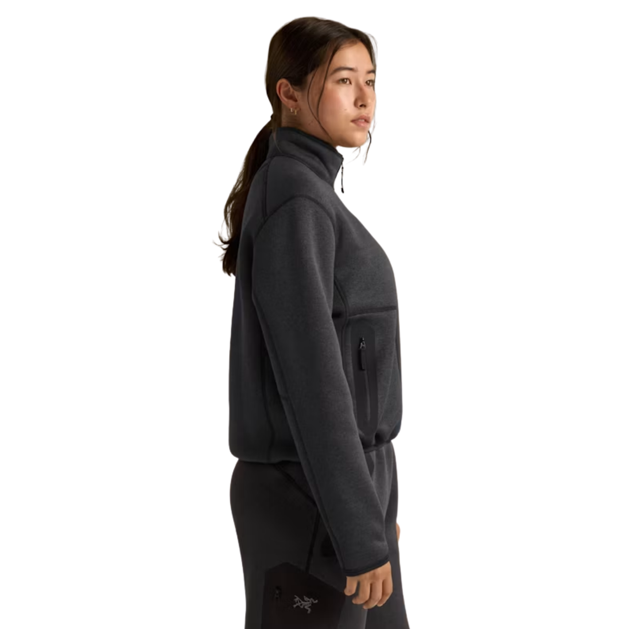 Arcteryx Womens Covert 1/2 Zip F26-Black Heather