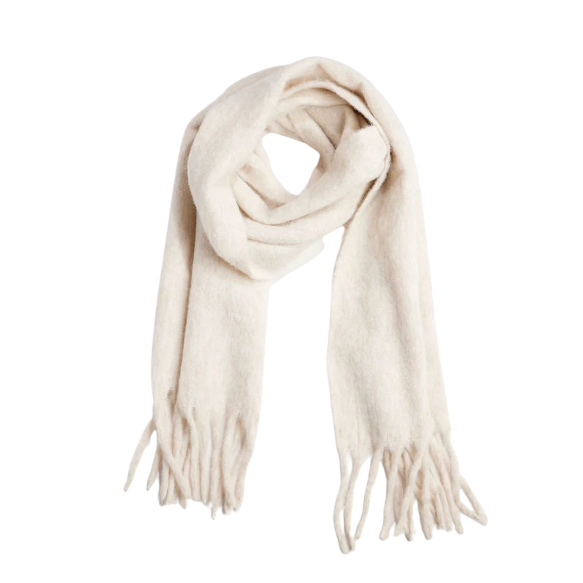 Hat Attack Womens Cozy Solid Scarf-Heather Ivory 
