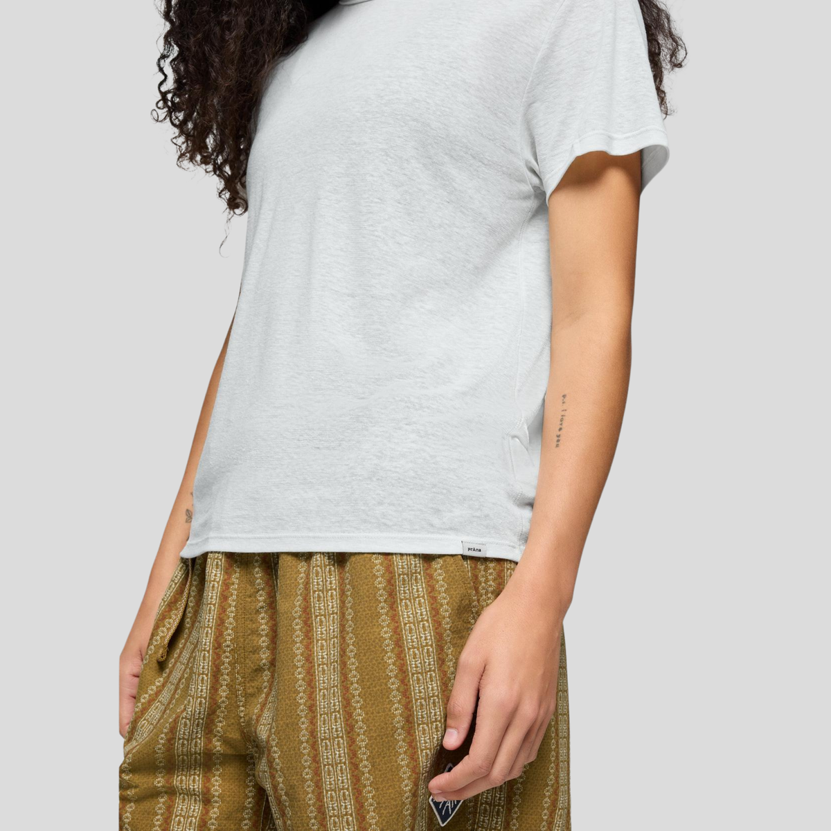Prana Womens Cozy Up SS Crew-Soft White