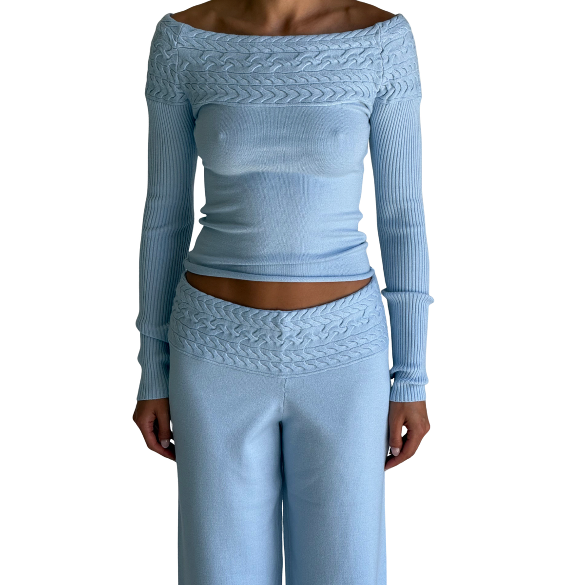 Frankies Bikinis Womens Crosby Cloud Knit Sweater-Horizon