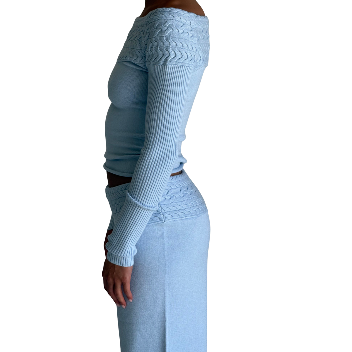 Frankies Bikinis Womens Crosby Cloud Knit Sweater-Horizon