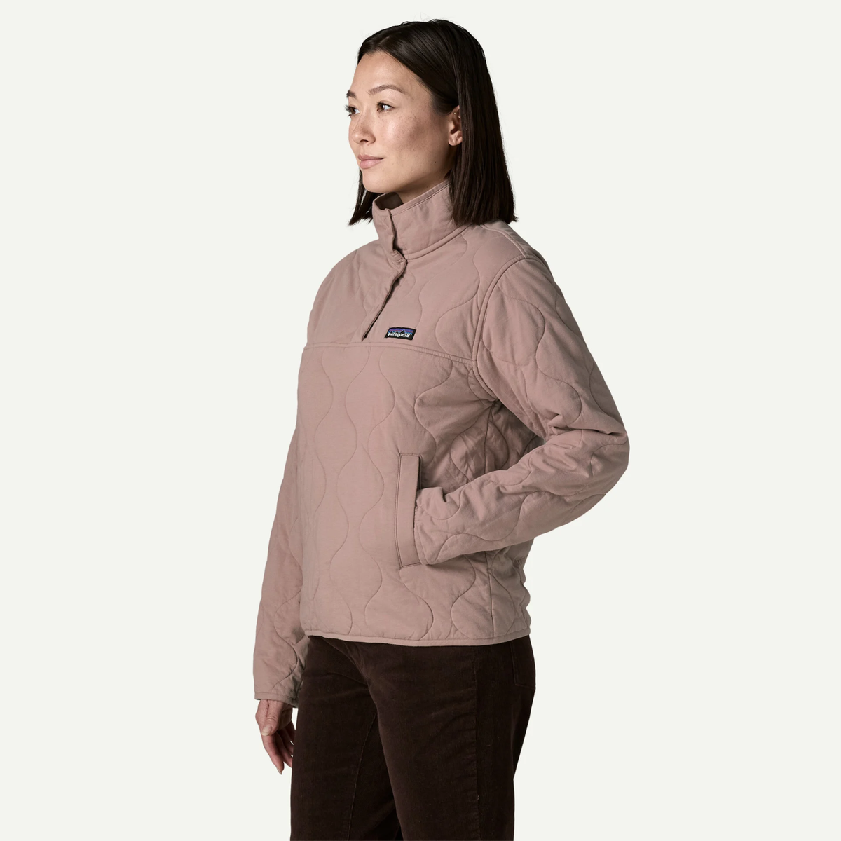 Patagonia Womens Daily Quilted Snap-T P/O-Stingray Mauve