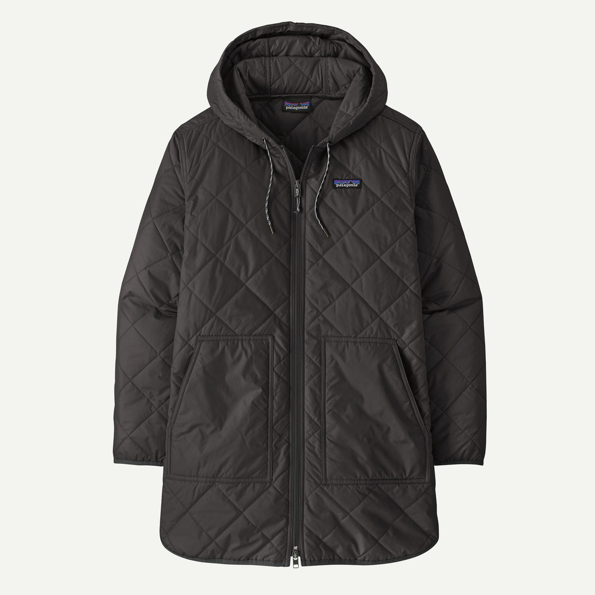 Patagonia Womens Diamond Quilted Parka - Black w/Black