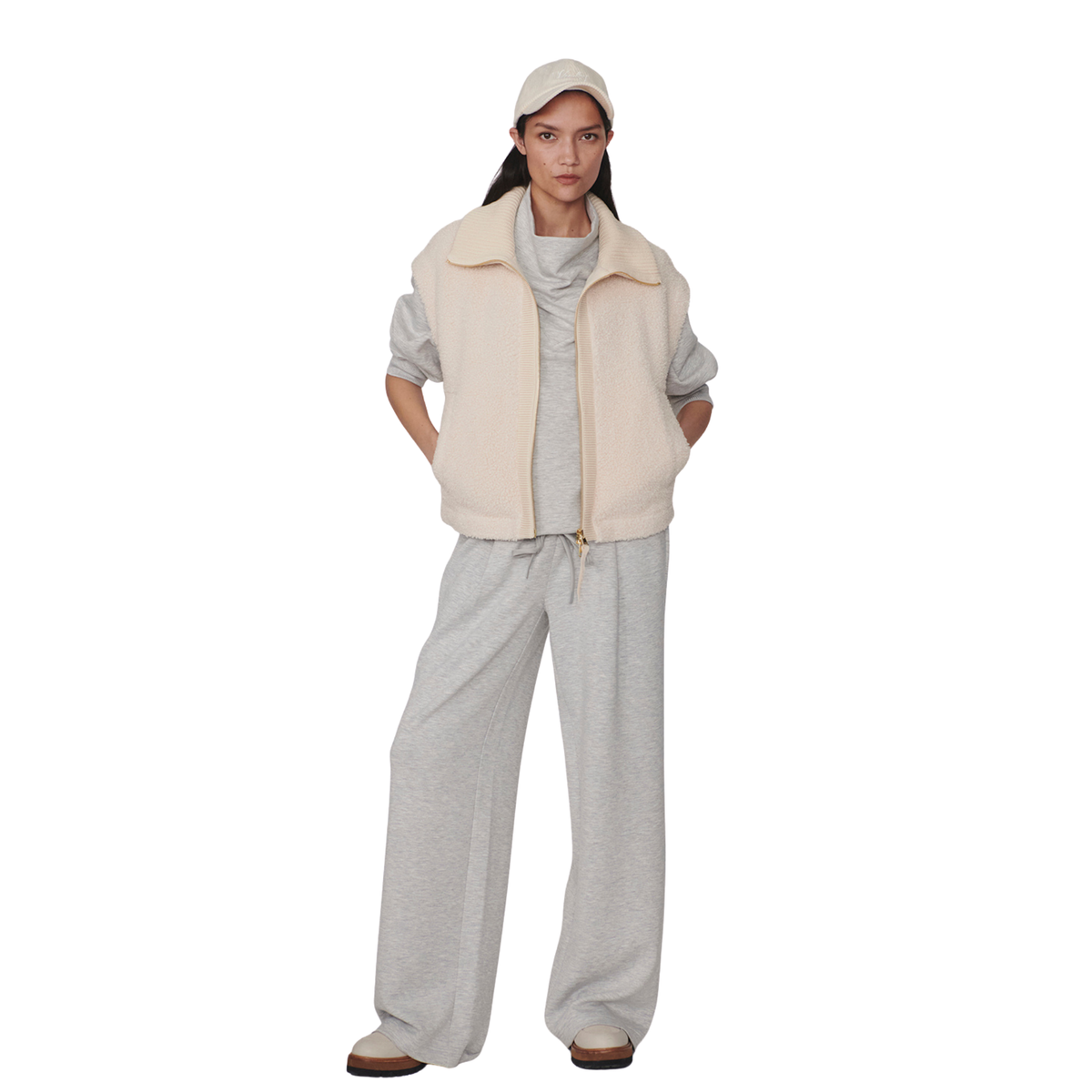Varley Womens Dominic Sherpa Gilet-Sandshell