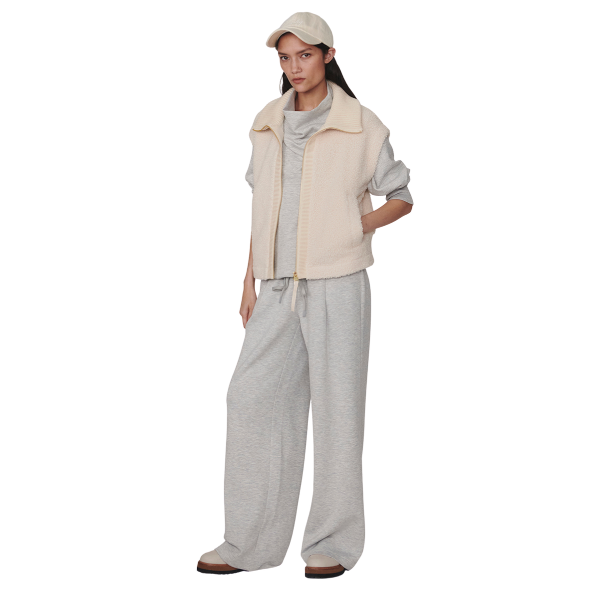 Varley Womens Dominic Sherpa Gilet-Sandshell