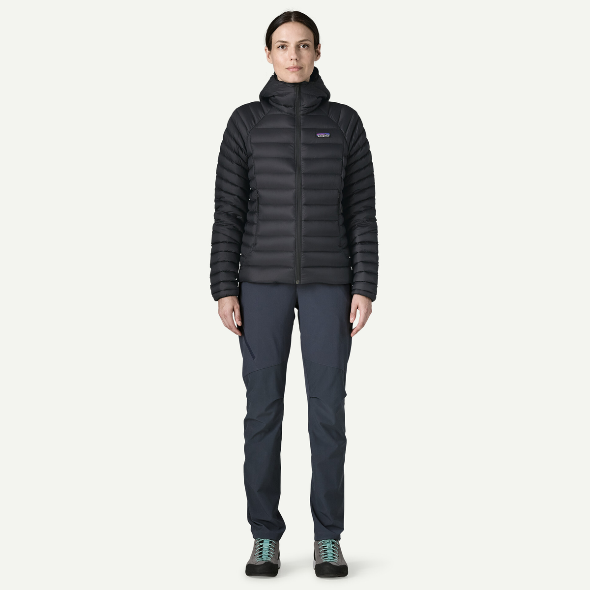 Patagonia Womens Down Sweater Hoody- Black