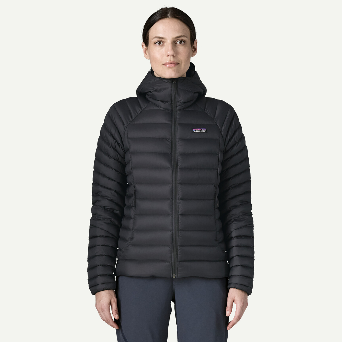 Patagonia Womens Down Sweater Hoody- Black