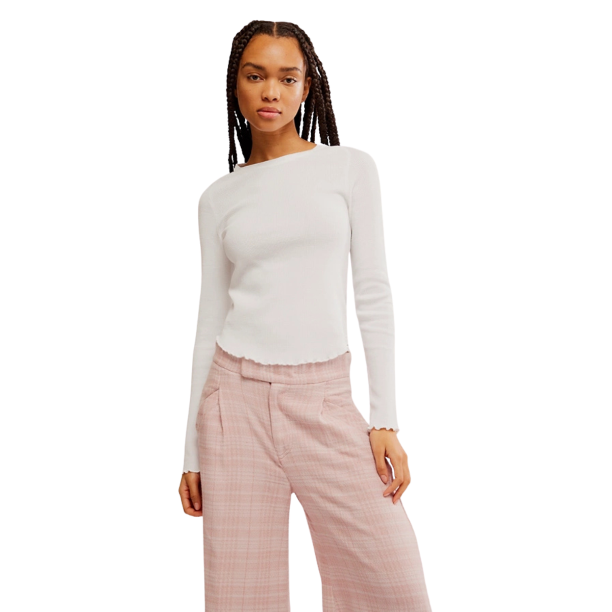 Free People Womens Easy Does it Tee-white