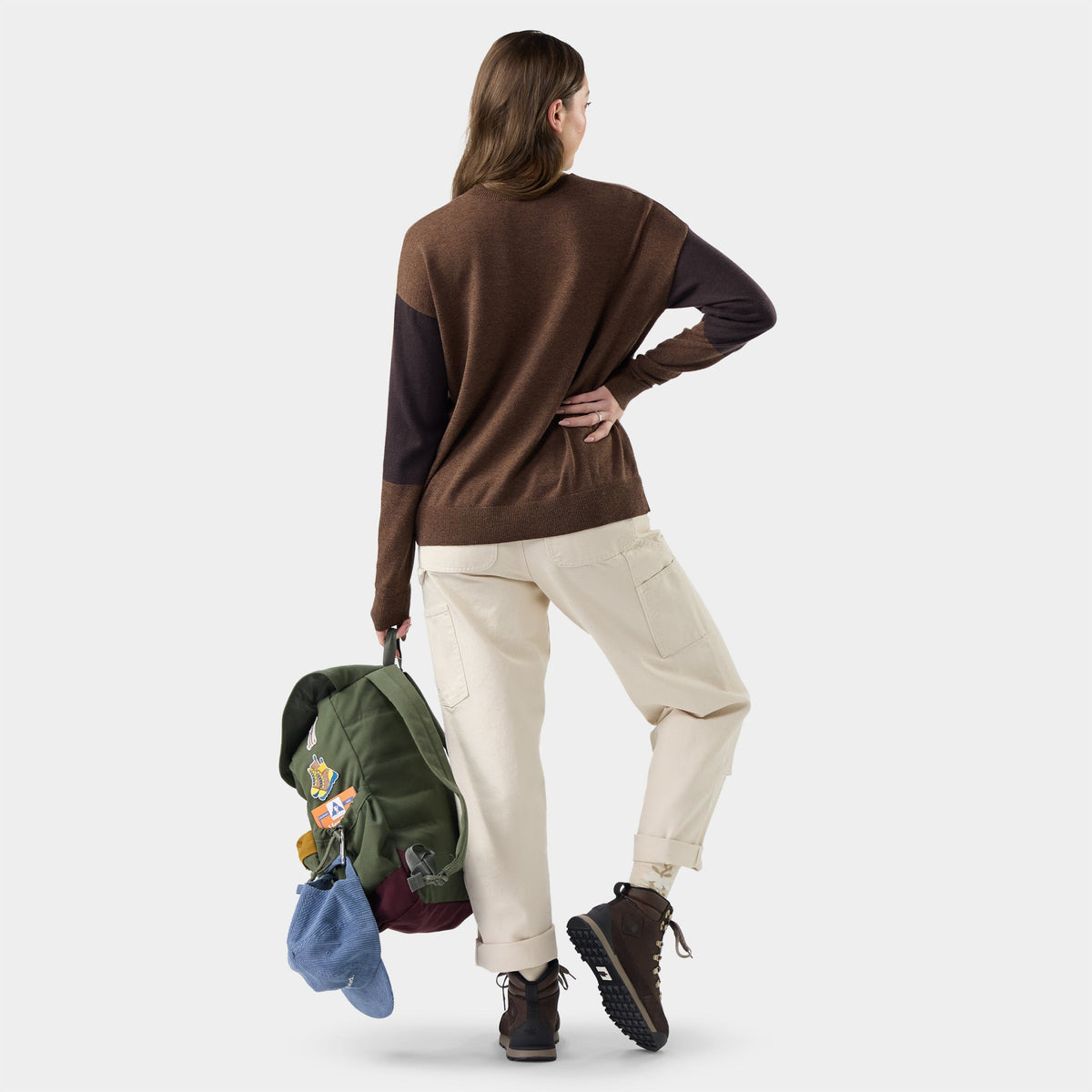 Smartwool Womens Edgewood Crew Sweater F26 - Mink Marl