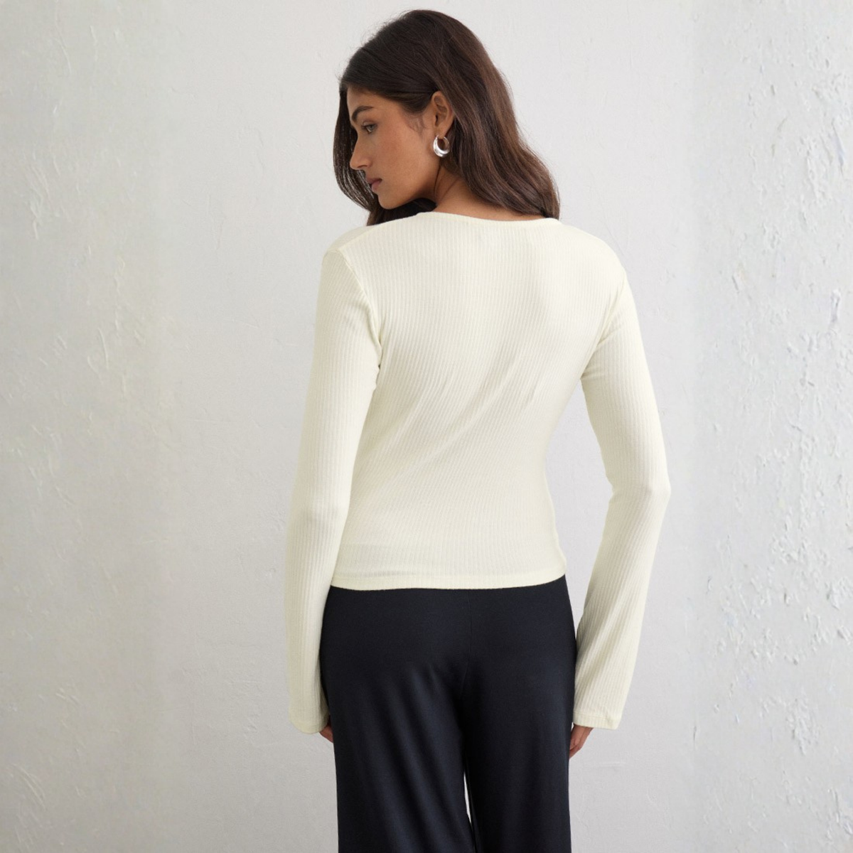 Motel Rocks Womens Emesy Top in Thick Rib Off White-Thick Rib Off White
