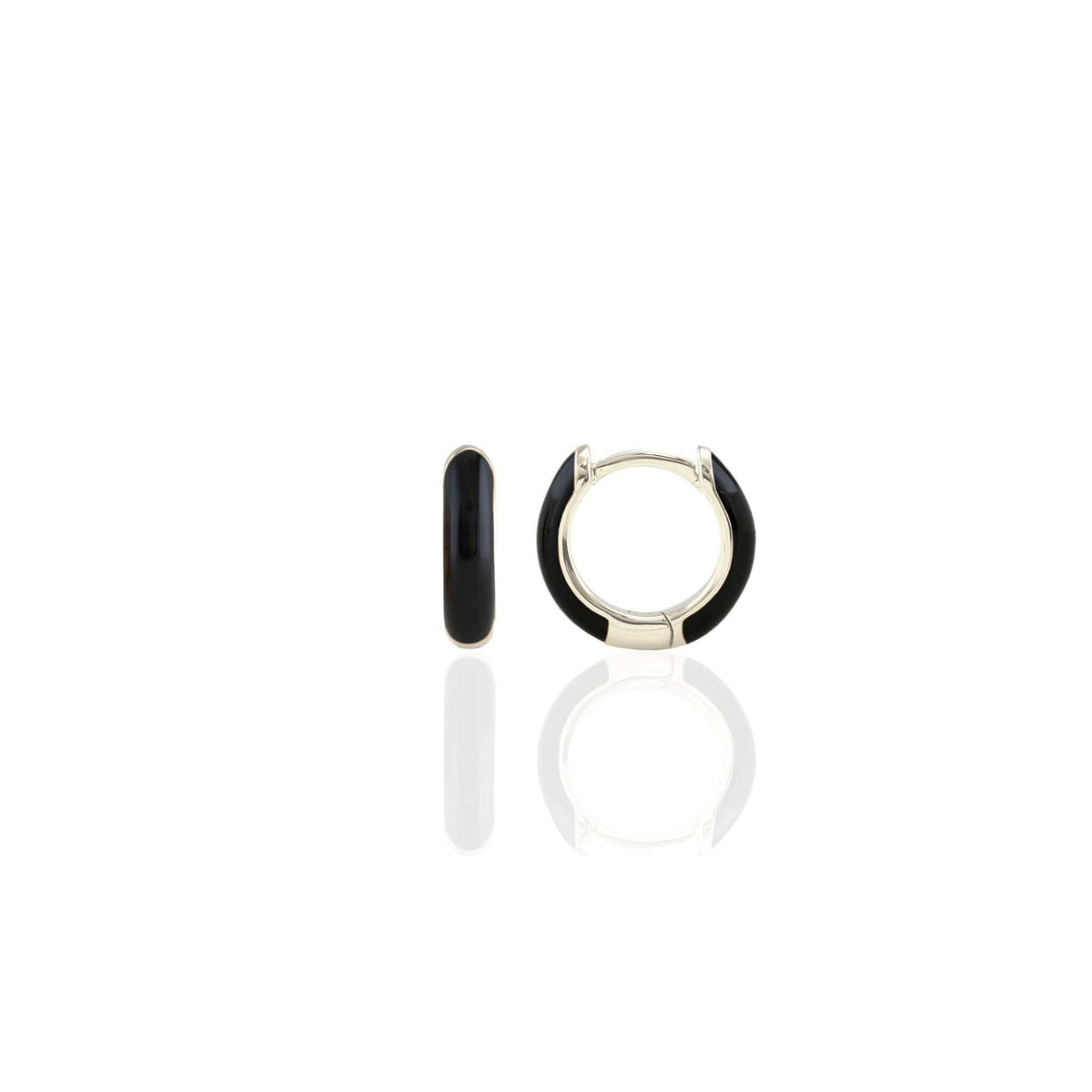 Kris Nations Womens Enamel Huggie Hoop Earrings - 18K Gold Vermeil / Peri
