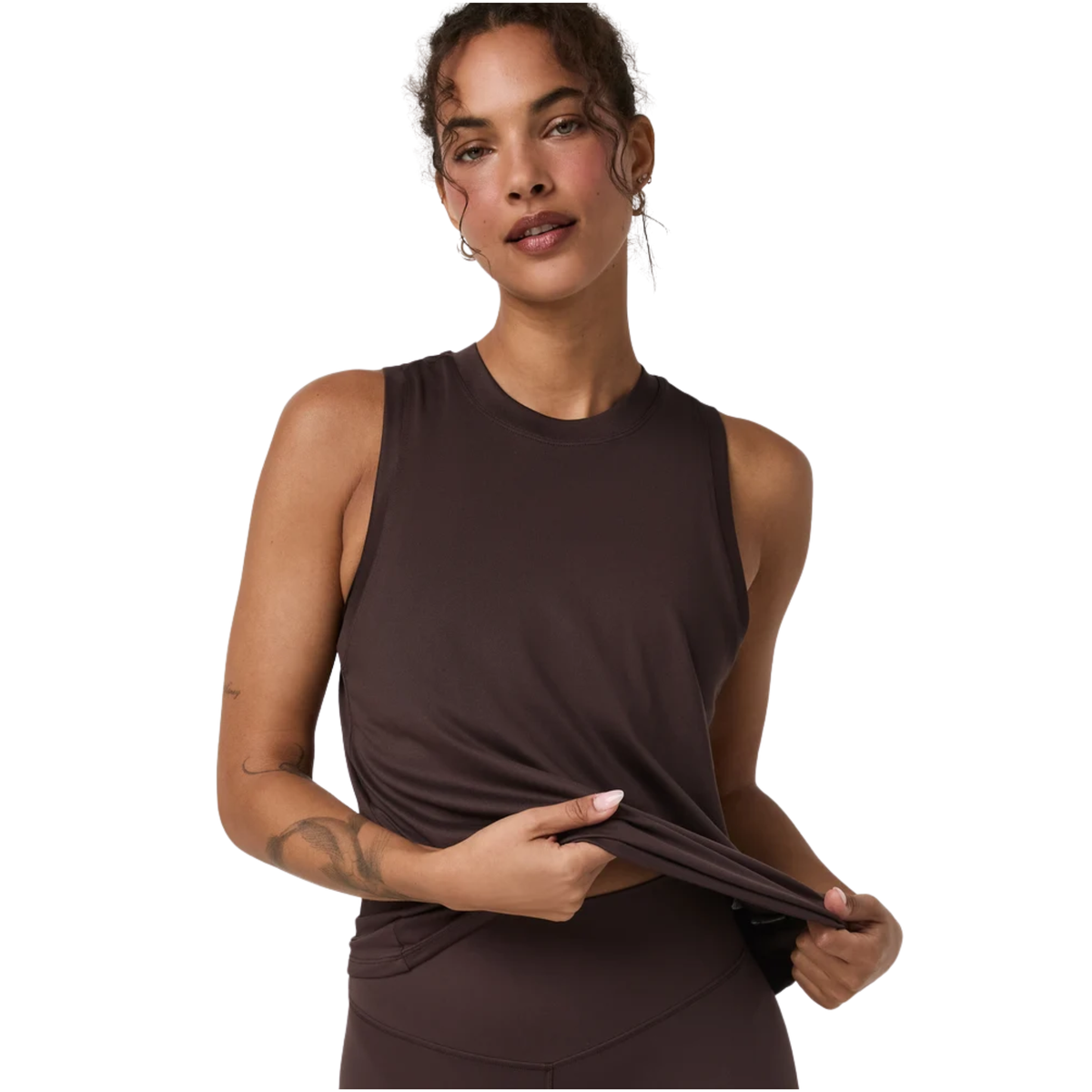 Vuori Womens Energy Top Long- French Roast