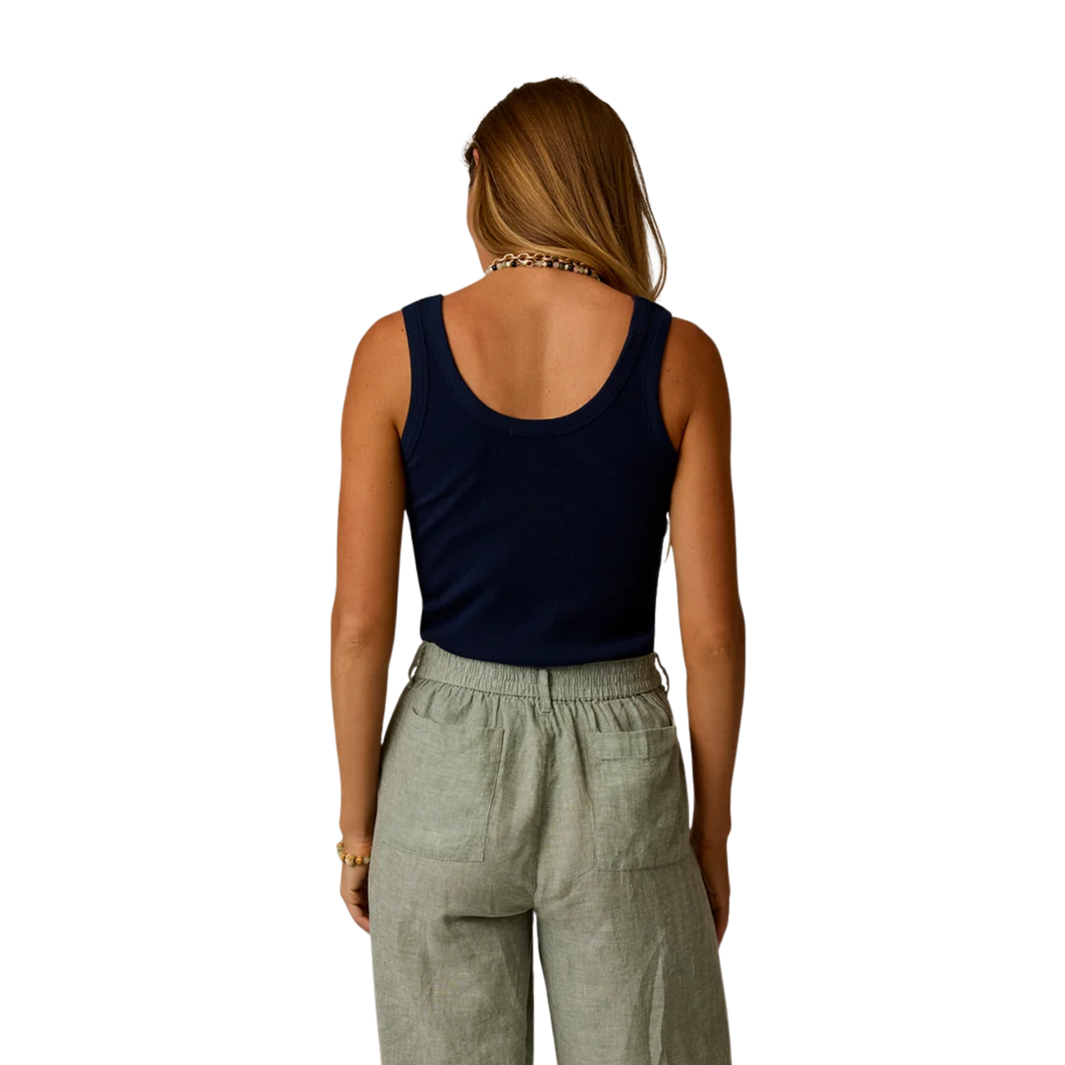 Carve Design Womens Ever Rib Tank-Navy