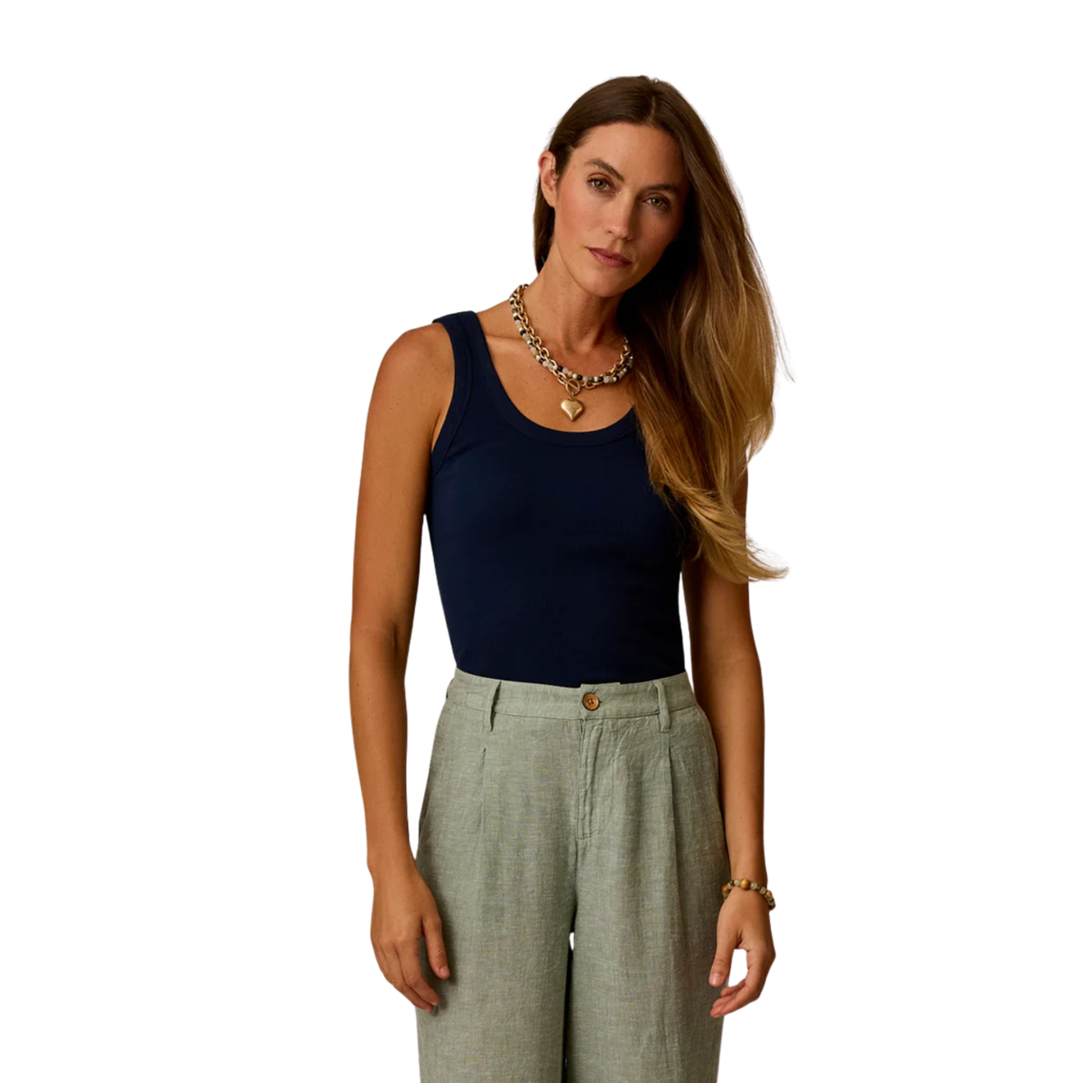 Carve Design Womens Ever Rib Tank-Navy