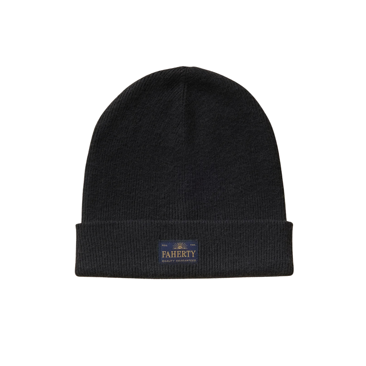 Faherty Womens Evergreen Fairisle Pom Beanie-Black