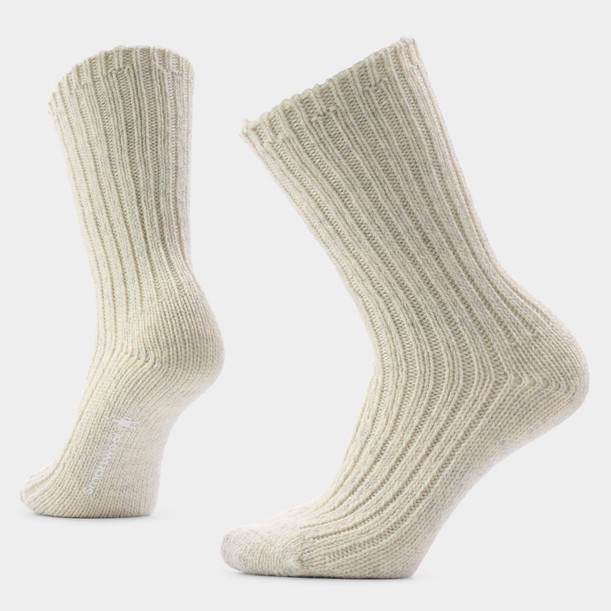 Smartwool Womens Everyday Cozy Heritage Rib Crew Socks - Ash