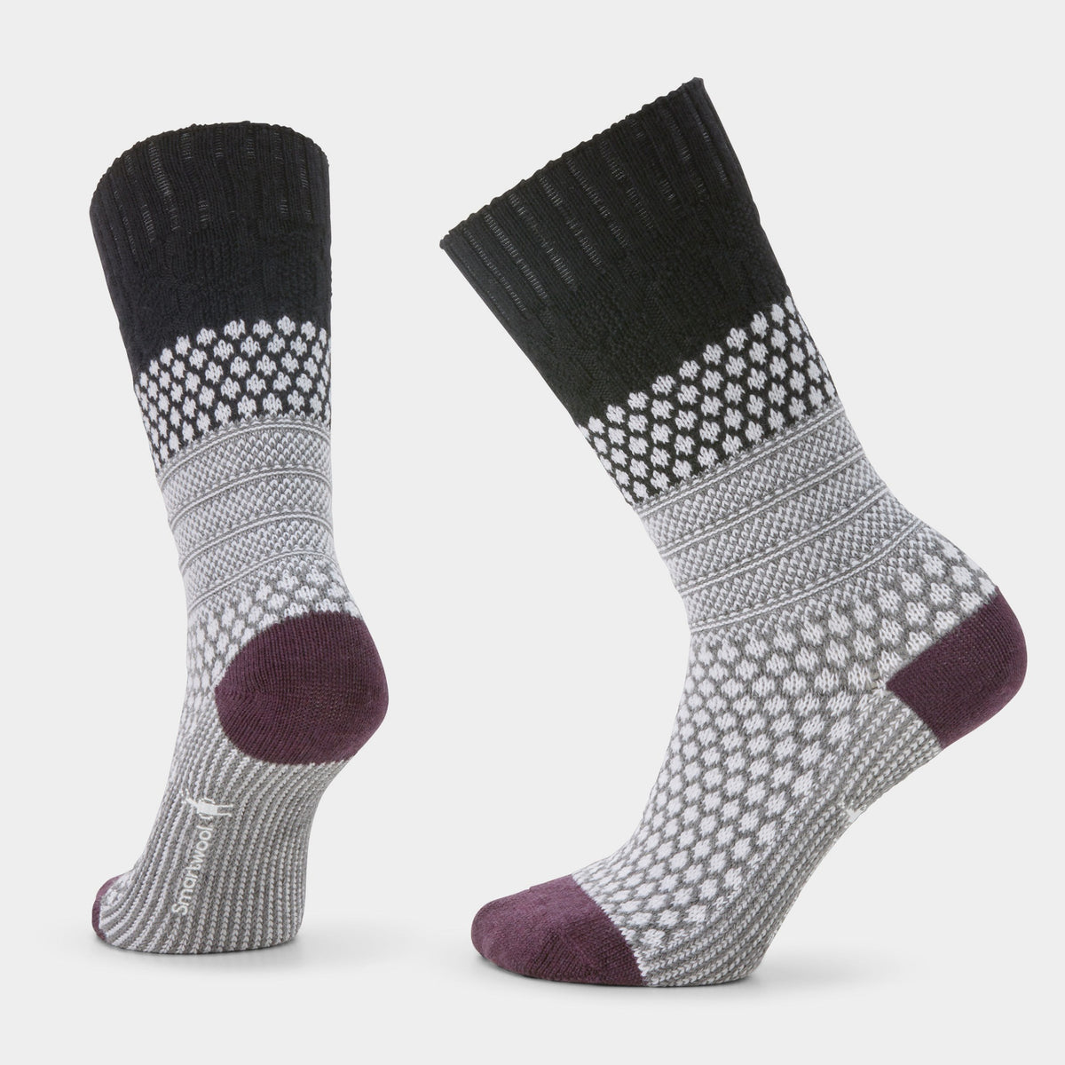 Smartwool Womens Everyday Popcorn Cable Crew Socks - Black