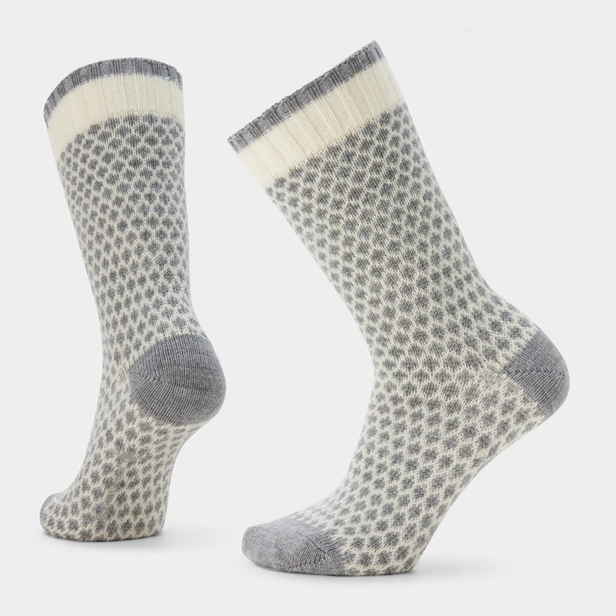 Smartwool Womens Everyday Popcorn Polka Dot Crew Socks - Natural