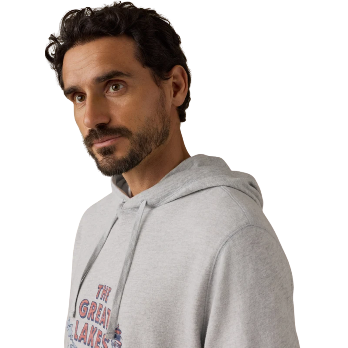 Faherty Womens Faherty x Parks Project Great Lakes Sunwashed Slub Hoodie-Light Grey Heather