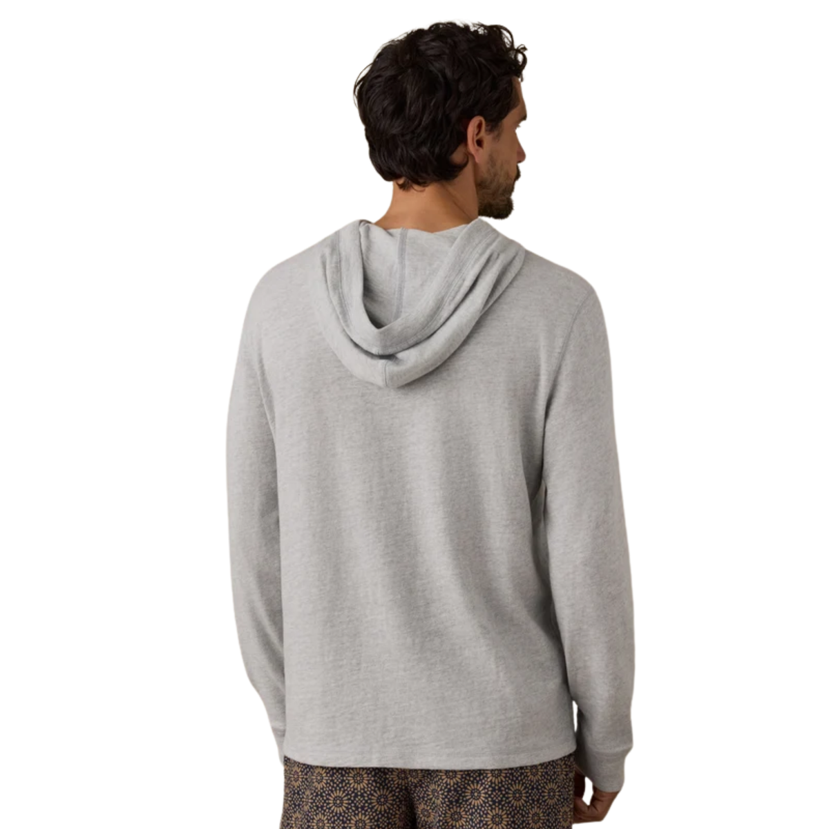 Faherty Womens Faherty x Parks Project Great Lakes Sunwashed Slub Hoodie-Light Grey Heather