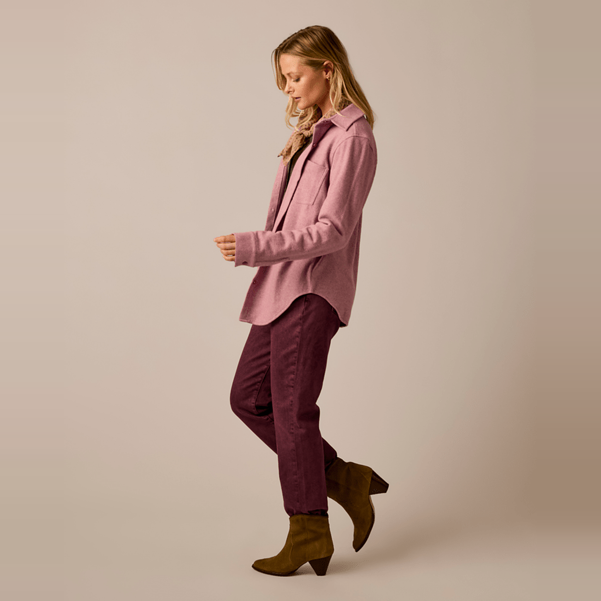 Carve Designs Womens Fairbanks Supersoft Shirt - 564_Lt. Bramble Heather