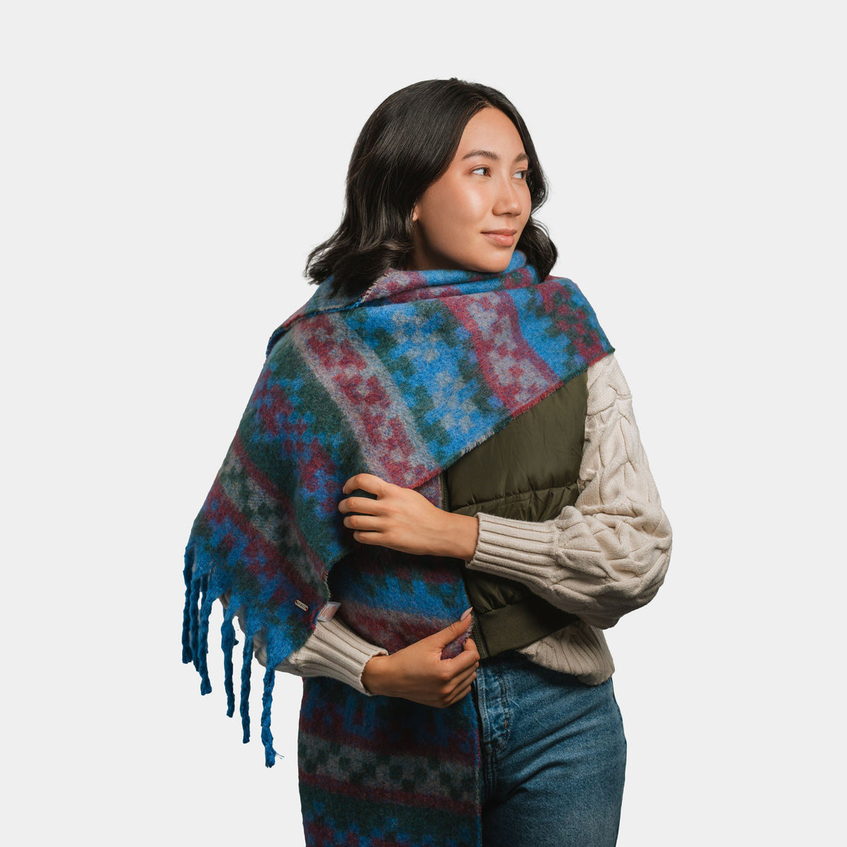 Pistil hats Womens Fawn Scarf - Blue