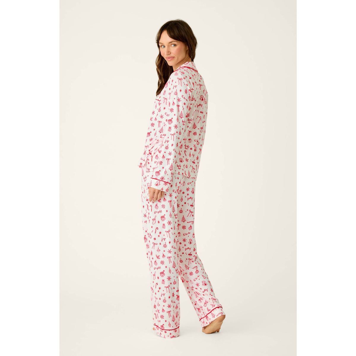 Pj Salvage Womens Femme De Noel PJ Set - Ivory