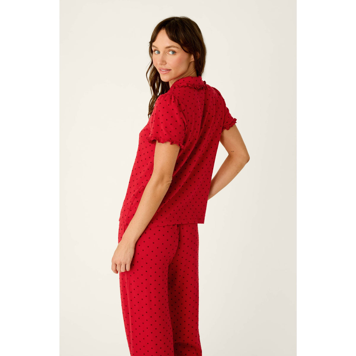 Pj Salvage Womens Femme De Noel S/S Tee - Lipstick