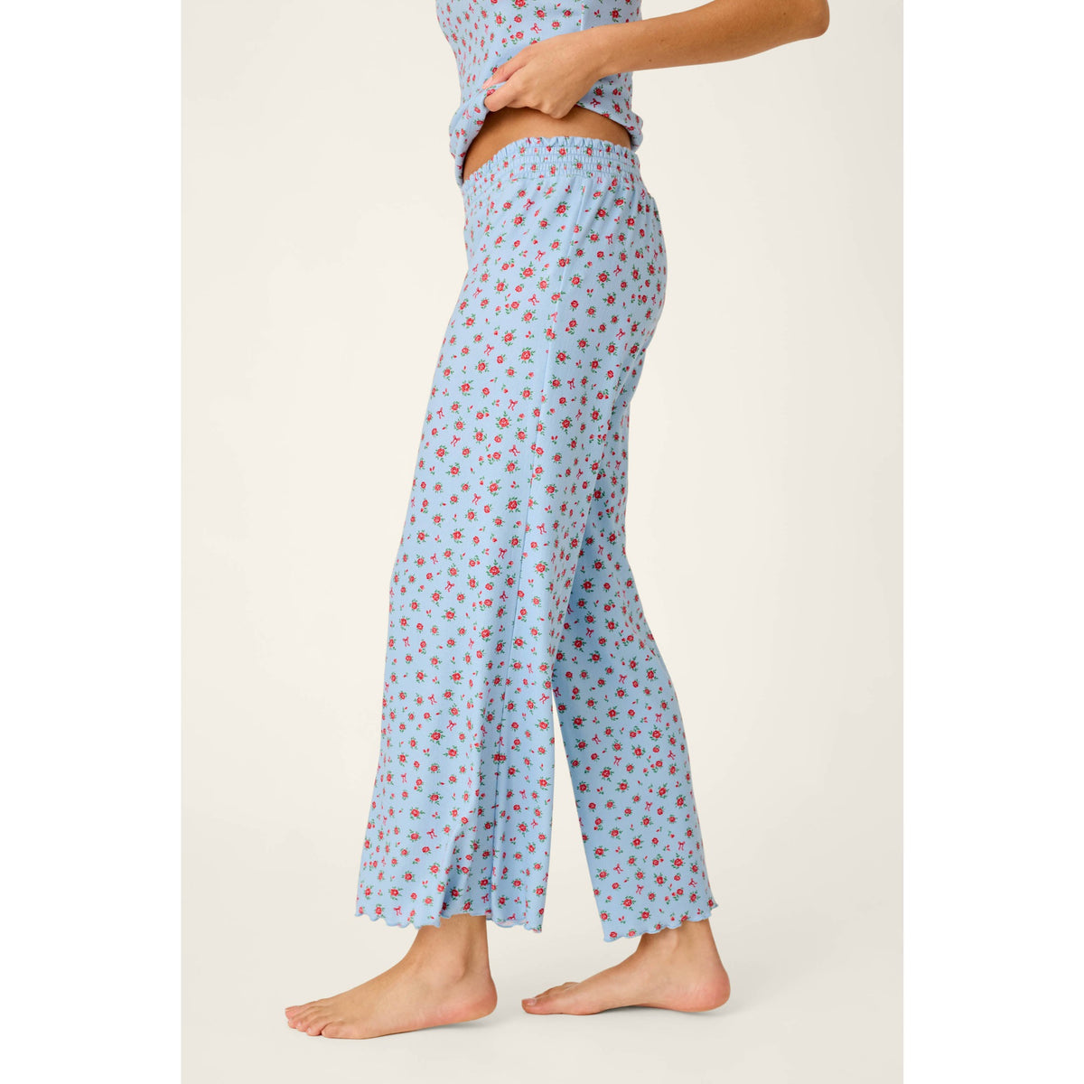 Pj Salvage Womens Festive Florals Crop Pant - Skyride