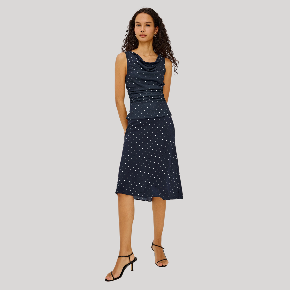 Rails Womens Fete Top in Navy Polka Dots-Navy Polka Dots