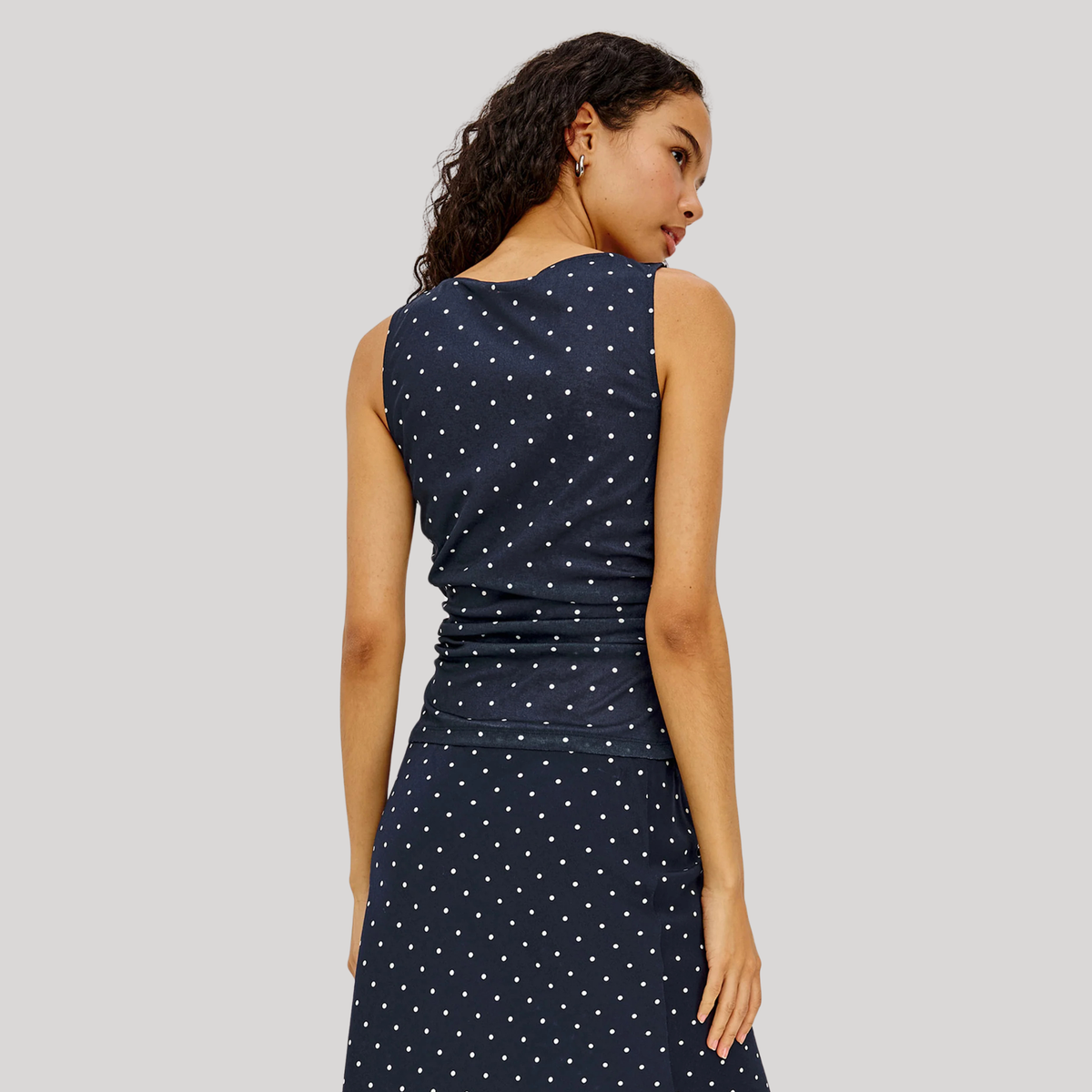 Rails Womens Fete Top in Navy Polka Dots-Navy Polka Dots