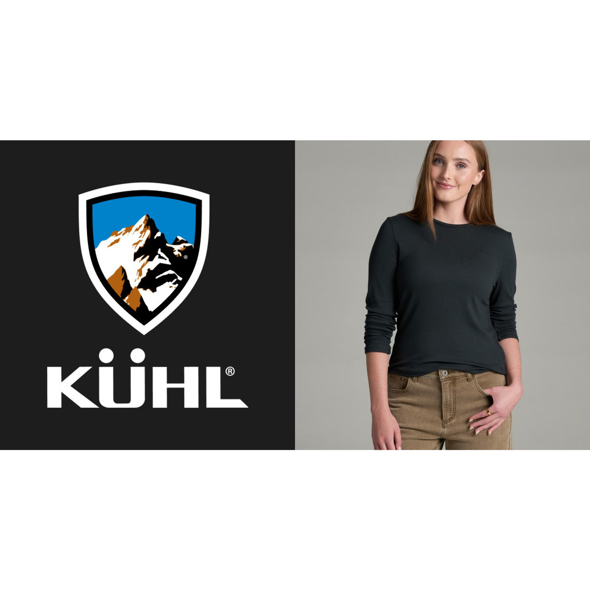 Kuhl Womens Fiora Crew Long Sleeves- Black