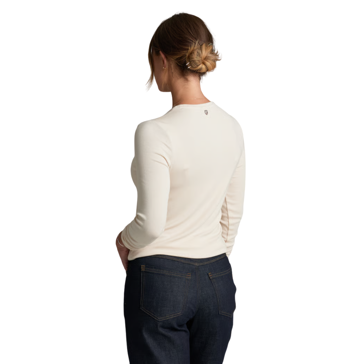 Kuhl Womens Fiora Crew Long Sleeves-Sea Salt
