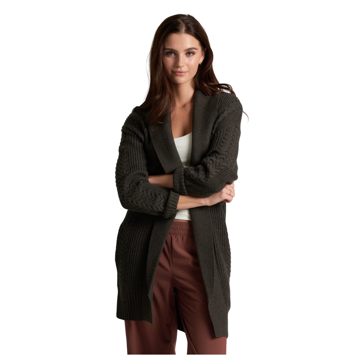 Kuhl Womens Fireside Cardigan-Charcoal