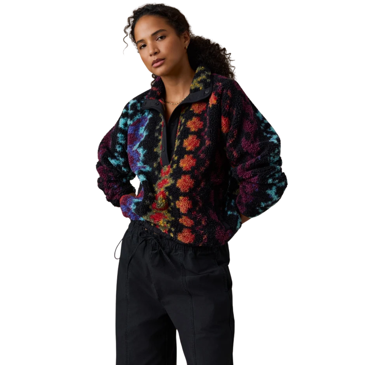 Faherty Womens Fireside Fleece Pullover-harbor lights
