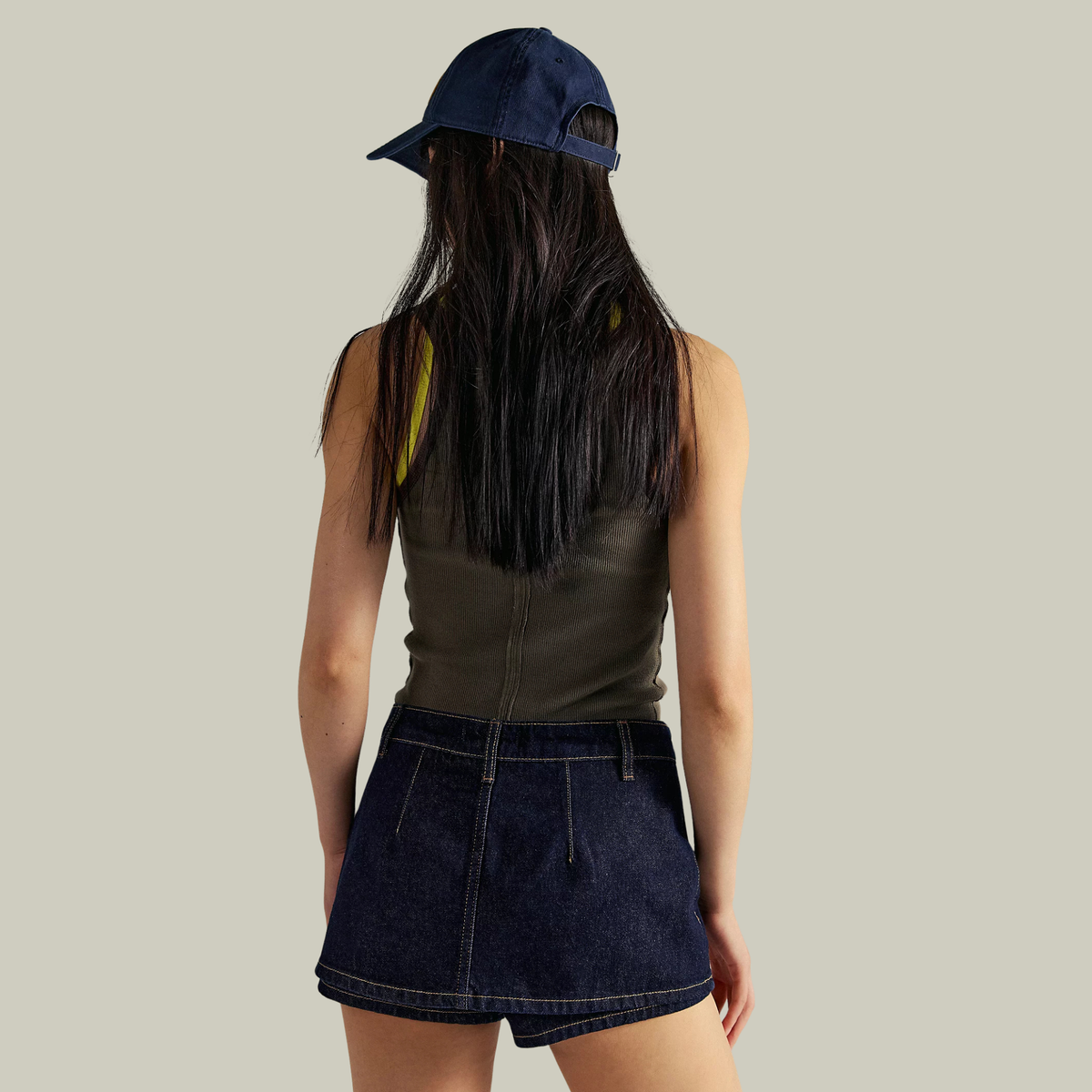 Free People Womens Galivanting Denim Skort-Rinse