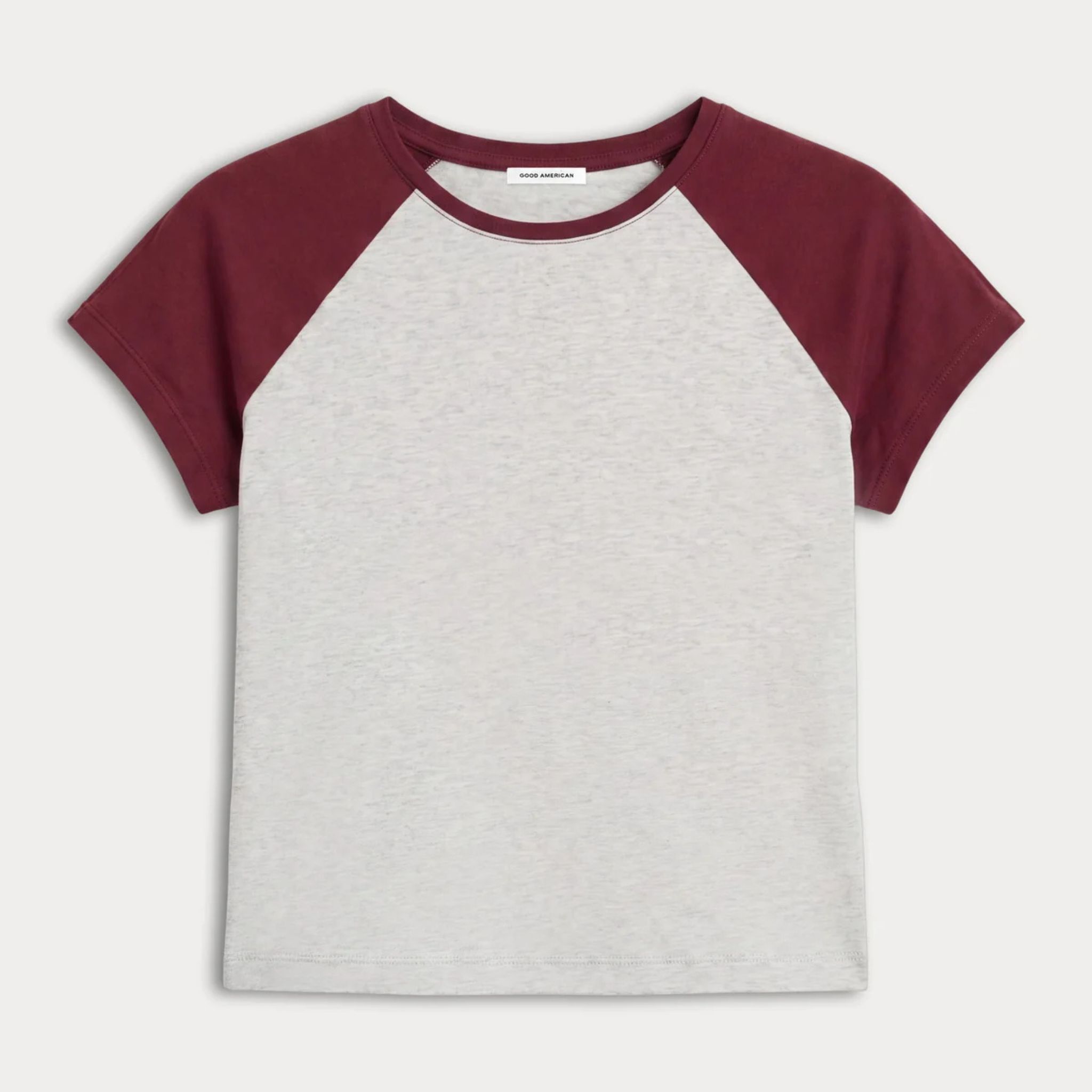 Good American Womens Good American The Raglan Tee-Vintage Grey